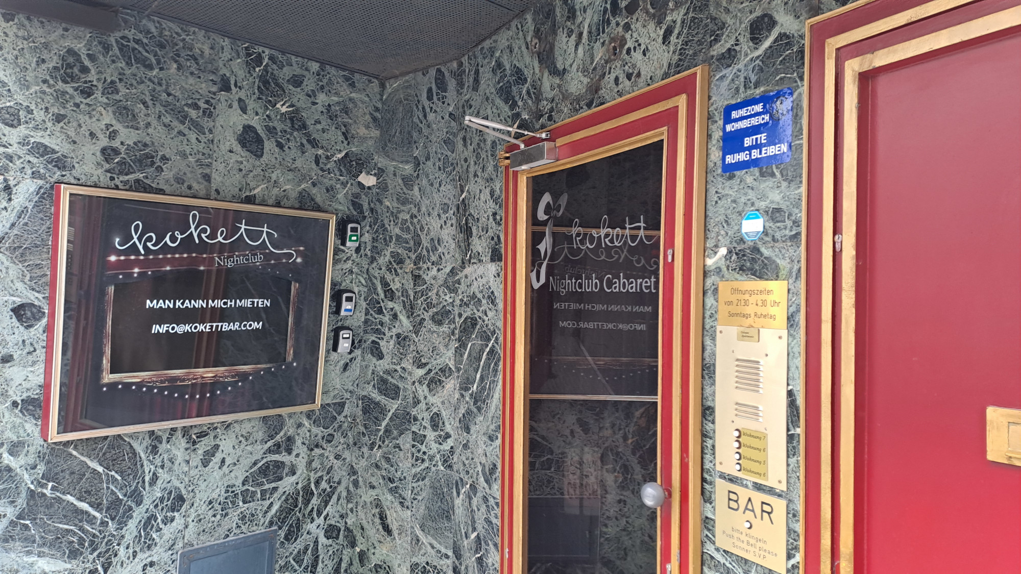 Kokettbar Köln Eingangsbereich